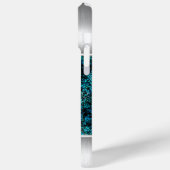 スチールとグリーングリッターモノグラムの電話ケース Case-Mate iPhoneケース (裏面 / 左)