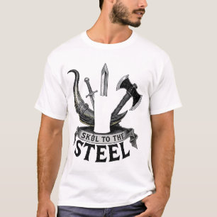 スチールにスコル – 戦士の饗宴のエンブレム Tシャツ