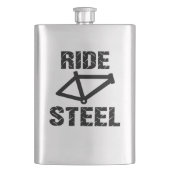 スチールに乗る フラスク (正面)