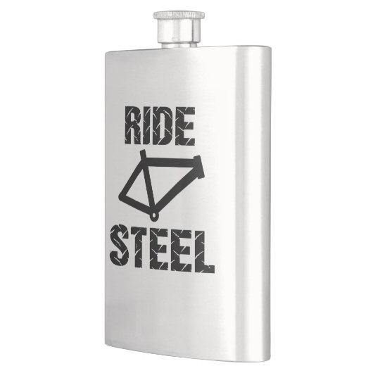 スチールに乗る フラスク (左)