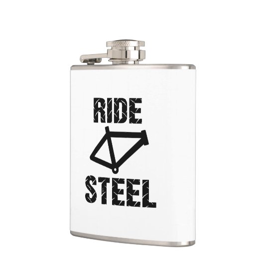 スチールに乗る フラスク (左)