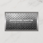 スチールめっき背景 |工業用 名刺 (正面)