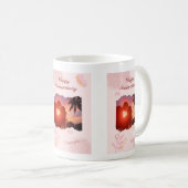 スチールウォーターカラーフリースブランケット神秘的心地よい コーヒーマグカップ (正面右)