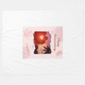 スチールウォーターカラーフリースブランケット神秘的心地よい フリースブランケット (正面(横))