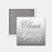 スチールグレイグラデーション食洗機クリーン/ダーティマグネット マグネット (正面/裏面)