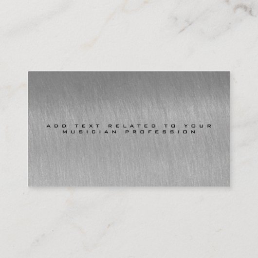 スチールグレクールー及びモダンミュージシャン 名刺 (裏面)