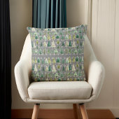 スチールグレーのクリスマスツリーの森 クッション