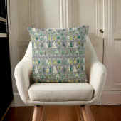 スチールグレーのクリスマスツリーの森 クッション