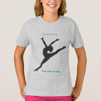 スチールグレーのダンサー付きプレイグラウンドTシャツ Tシャツ