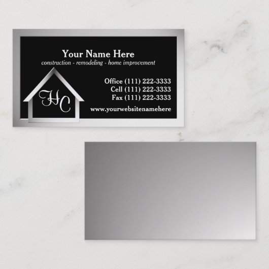 スチールグレーハウス建築 名刺 (正面/裏面)