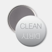 スチールグレーラウンドクリーンまたはダーティ食洗機マグネット マグネット (正面/裏面)