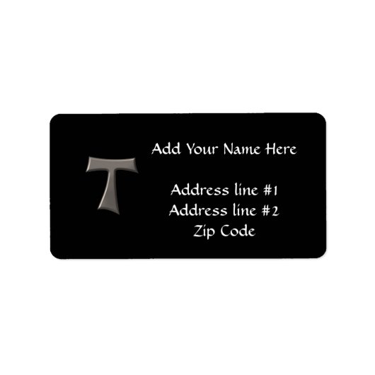 スチールグレールックフランシスカンタウクロス ラベル (正面)