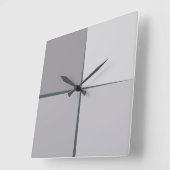 スチールシルバー時計 スクエア壁時計 (傾斜)