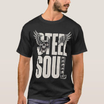 スチールソウルバイカーTシャツ ビンテージバイク