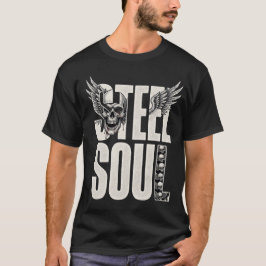 スチールソウルバイカーTシャツ ビンテージバイク Tシャツ
