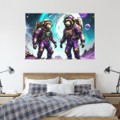 スチールタマリンモンキーの時代7 キャンバスプリント (インサイチュ (寝室))