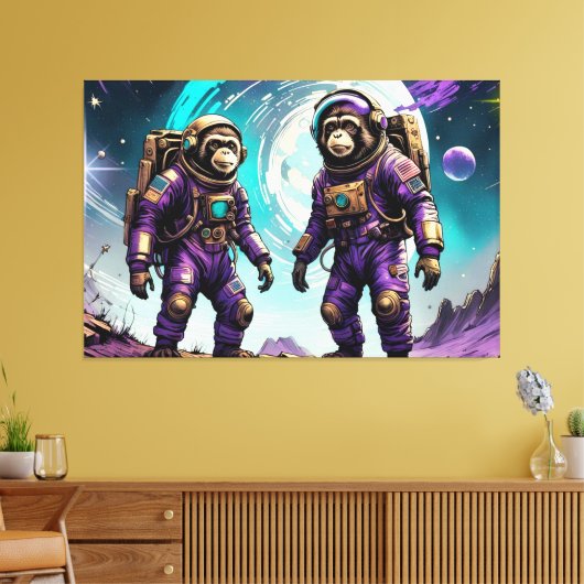 スチールタマリンモンキーの時代7 キャンバスプリント (インサイチュ (リビング))