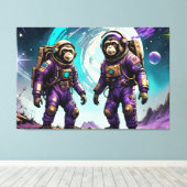 スチールタマリンモンキーの時代7 キャンバスプリント (インサイチュ (ウッドフロア))