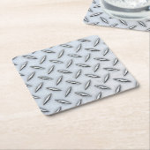 スチールダイヤモンドプレート スクエアペーパーコースター (アングル)