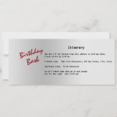 スチールデザイン21th誕生日パーティーバスパス 招待状 (裏面)