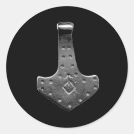 スチールトーンハンマー黒の大きな丸いシール ラウンドシール