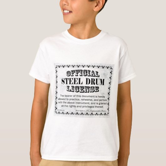 スチールドラムのライセンス Tシャツ (正面)