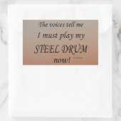 スチールドラムの声は遊角形のステッキ 長方形シール (バッグ)