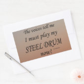 スチールドラムの声は遊角形のステッキ 長方形シール (封筒)