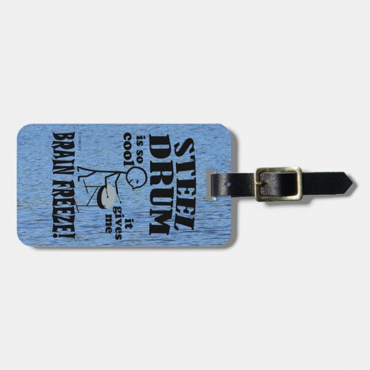 スチールドラム、脳凍結 ラゲッジタグ (正面横)