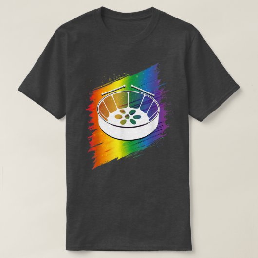 スチールバンドドラムラブミュージック&カーニバル- rainbow tシャツ (デザイン正面)