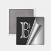 スチールピールモノグラム「B」 マグネット (正面/裏面)
