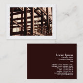スチールフレーム建築、ミニフォト縁ど() 名刺 (正面/裏面)