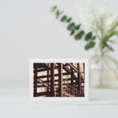 スチールフレーム建築、ミニフォト縁ど() 名刺 (スタンド正面)