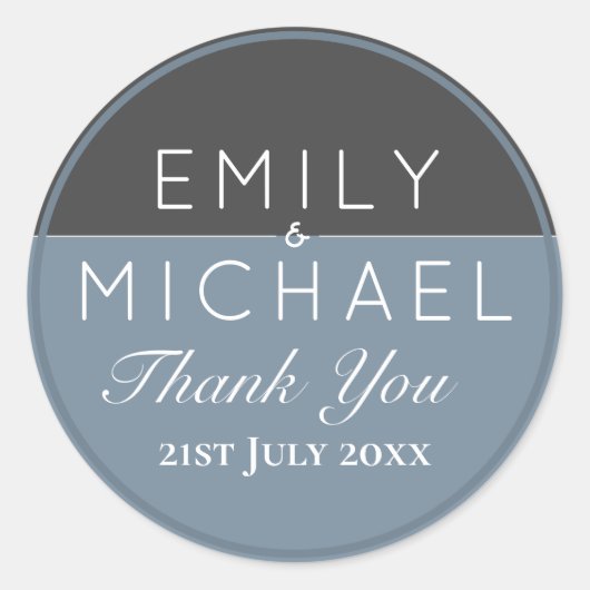 スチールブルーお気に入り/デコレーションシール ラウンドシール (正面)