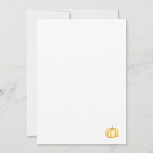 スチールブルーつる植物 |水彩リースベビーシャワー 招待状 (裏面)