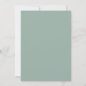スチールブルーの柔らかなバラの結婚式 招待状 (裏面)
