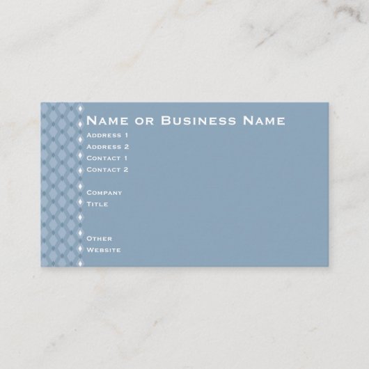 スチールブルーウィンターカード 名刺 (正面)