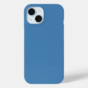 スチールブルーグレイ無地のカラー iPhone 15ケース