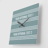 スチールブルーストライプカスタムの時計 スクエア壁時計 (傾斜)