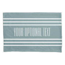スチールブルーストライプ文字カスタム枕ケース 枕カバー