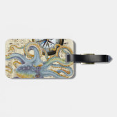 スチールブルータコ型ミュージックコンパス ラゲッジタグ (裏面横)