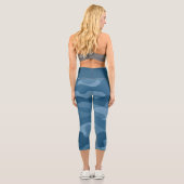 スチールブルーモノカラー迷彩柄 カプリレギンス (裏面)