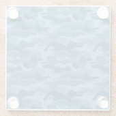 スチールブルーモノカラー迷彩柄 ガラスコースター (裏面)
