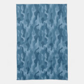 スチールブルーモノカラー迷彩柄 キッチンタオル (縦)