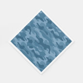 スチールブルーモノカラー迷彩柄 スタンダードランチョンナプキン (角)