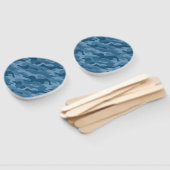 スチールブルーモノカラー迷彩柄 ハンドファン (組立なし)