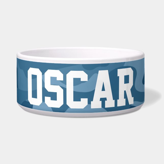 スチールブルーモノカラー迷彩柄 ボウル (正面)