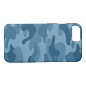 スチールブルーモノカラー迷彩柄 Case-Mate iPhoneケース (裏面(横))
