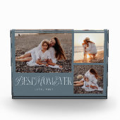 スチールブルー最高のママムエバーコラージュ フォトブロック (正面)