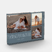 スチールブルー最高のママムエバーコラージュ フォトブロック (左)